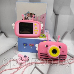 Оригинальный детский цифровой фотоаппарат Пчелка Childrens Fun Camera Розовый