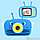 Оригинальный детский цифровой фотоаппарат Пчелка Childrens Fun Camera Синий, фото 10