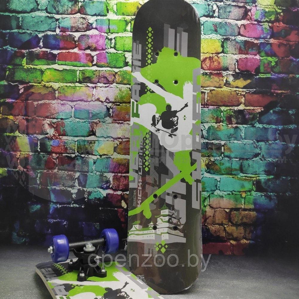 Детский скейтборд, размер 60x15см, пластиковые колеса 45мм Прыжок - фото 6 - id-p207594513