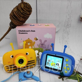 Оригинальный детский цифровой фотоаппарат Пчелка Childrens Fun Camera Желтый