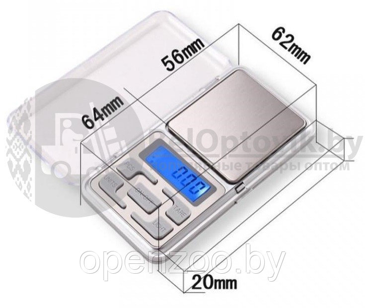 Ювелирные весы с шагом 0.1 до 500 гр. Pocket Scale - фото 4 - id-p207596854