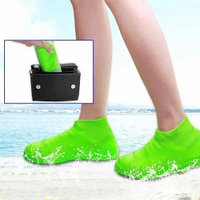 Бахилы (чехлы на обувь) от дождя и песка многоразовые силиконовые Waterproof Silicone Shoe. Суперпрочные