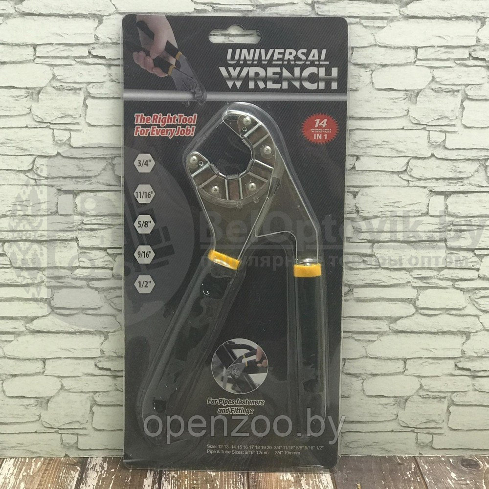 Универсальный гаечный ключ Universal Wrench 14в1 (3/4, 11/16, 5/8, 9/16, 1/2) - фото 2 - id-p207594547
