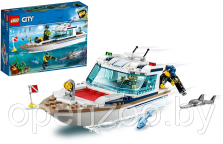 Конструктор LEGO City 60221: Яхта для дайвинга (Лего). Оригинал - фото 1 - id-p207594548