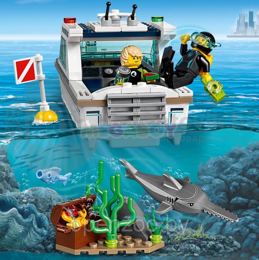 Конструктор LEGO City 60221: Яхта для дайвинга (Лего). Оригинал - фото 6 - id-p207594548