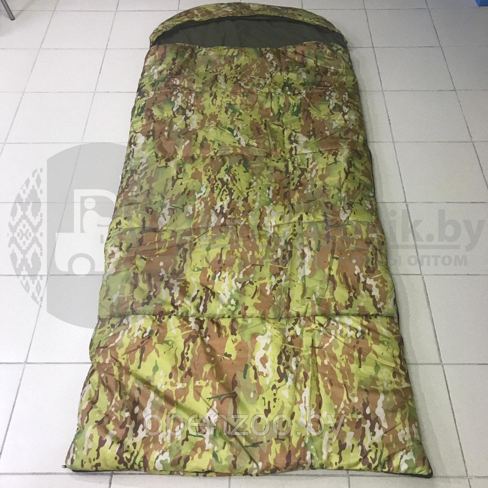 Спальный мешок с подголовником Stalker Military Style одеяло (22595, изософт, до -15С), РФ - фото 3 - id-p207594551