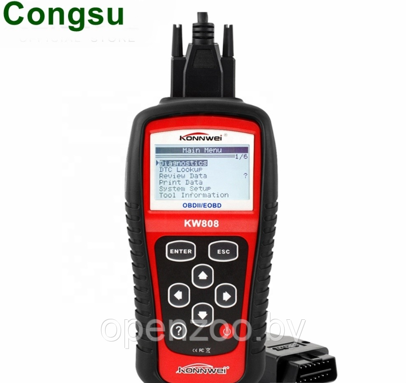 Мультимарочный автосканер Konnwei KW 808 (OBD2/EOBD/К-line). Встроенная библиотека ошибок - фото 2 - id-p207594005