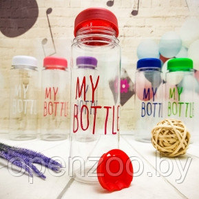 Пластиковая бутылка My Bottle (500 мл)  чехол Dont Touch This Is My Bottle Красная