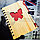 Набор канцелярский: блокнот на спирали и ручка, ECO (12,0х16,0 см, 70 листов) Мишка красный, фото 3