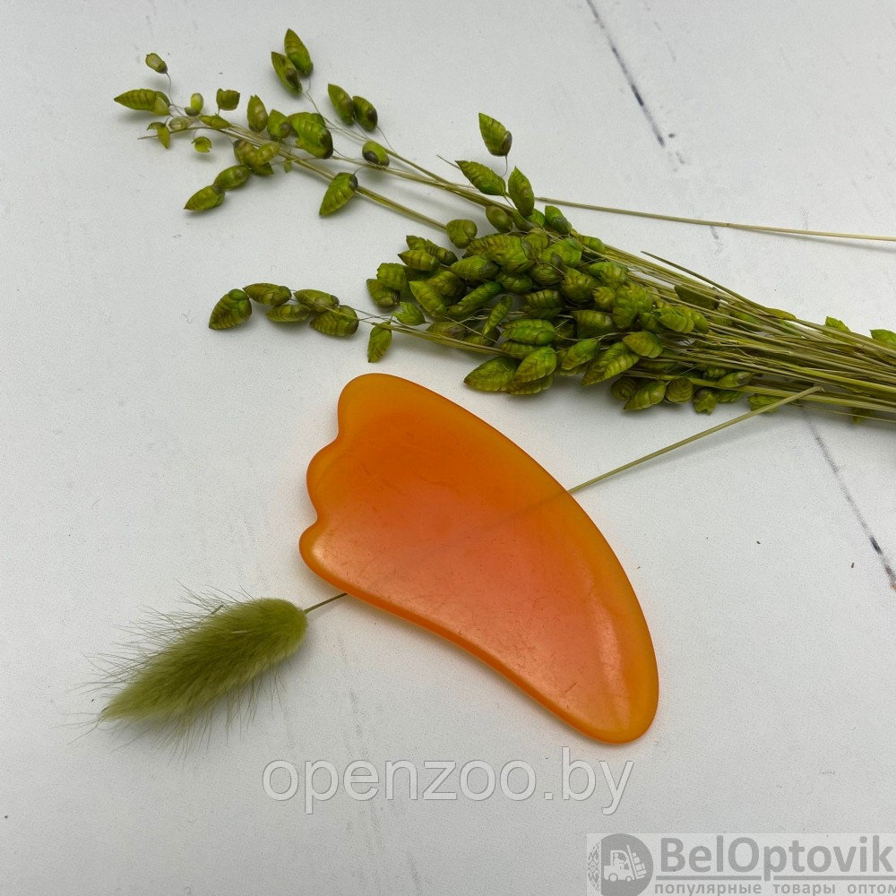Массажёр гуаша Скребок, 9,5 5,5 см, цвет оранжевый - фото 5 - id-p170210128