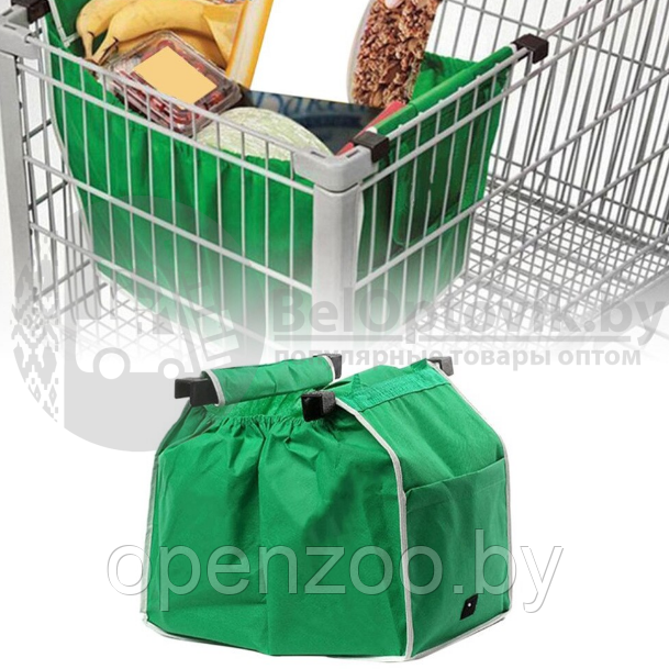 Вместительная сумка для покупок Grab Bag для шоппинга с креплением к тележке - фото 8 - id-p207594996