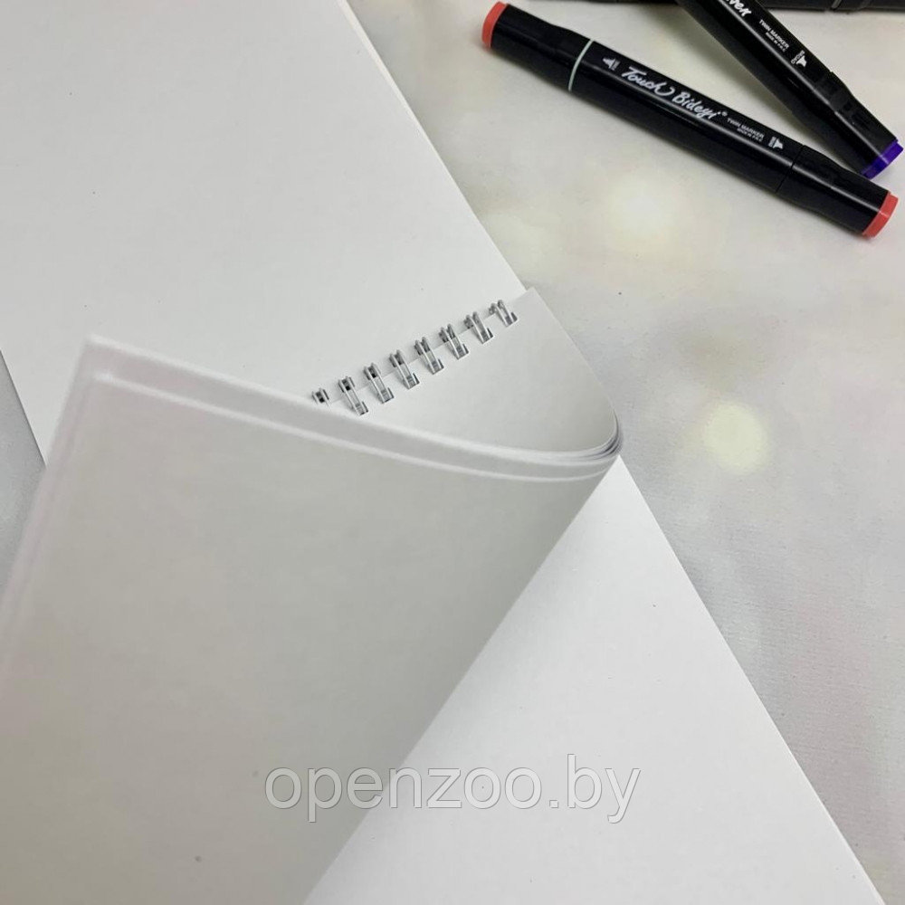 Блокнот для зарисовок и скетчинга с плотными листами Sketchbook (А5, спираль, 30 листов,170гр/м2) Жирафик - фото 7 - id-p186691147