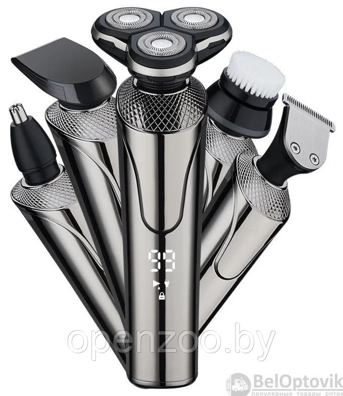 Универсальный набор 4 в 1 для ухода за лицом и волосами Geemy GM-7761 LED дисплей (бритва, триммер, пилинг, 4 - фото 6 - id-p207593651