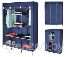 Складной шкаф Storage Wardrobe mod.88130  130 х 45 х 175 см. Трехсекционный Синий (темно синий)