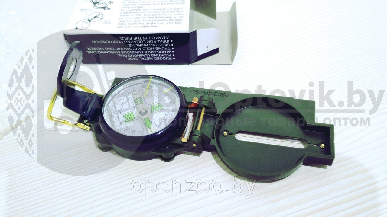 Компас туристический Marching Lensatic Compas Зеленый - фото 5 - id-p207596894