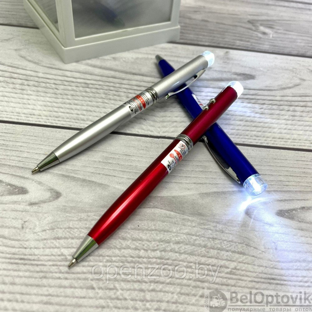 Ручка подарочная 3 в 1 (ручка, фонарик и лазерная указка), цвет MIX - фото 2 - id-p207596900