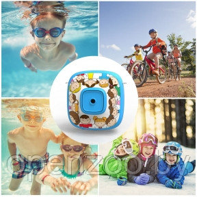 Детская экшн камера Action Camera Full HD 1080P Waterproof for Kids Синяя - фото 1 - id-p207596083