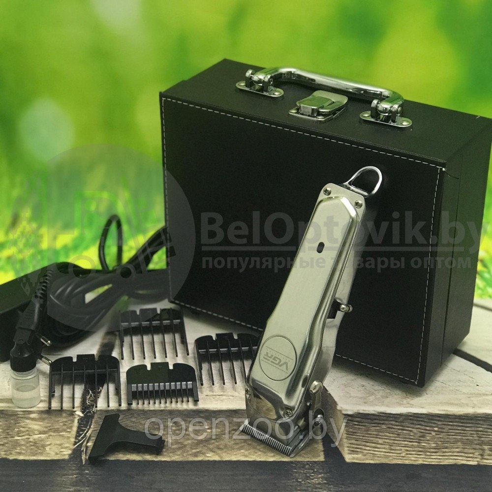 Подарочный набор в кейсе - Профессиональный триммер VGR V-035 в металлическом корпусе для стрижки волос - фото 3 - id-p207594630