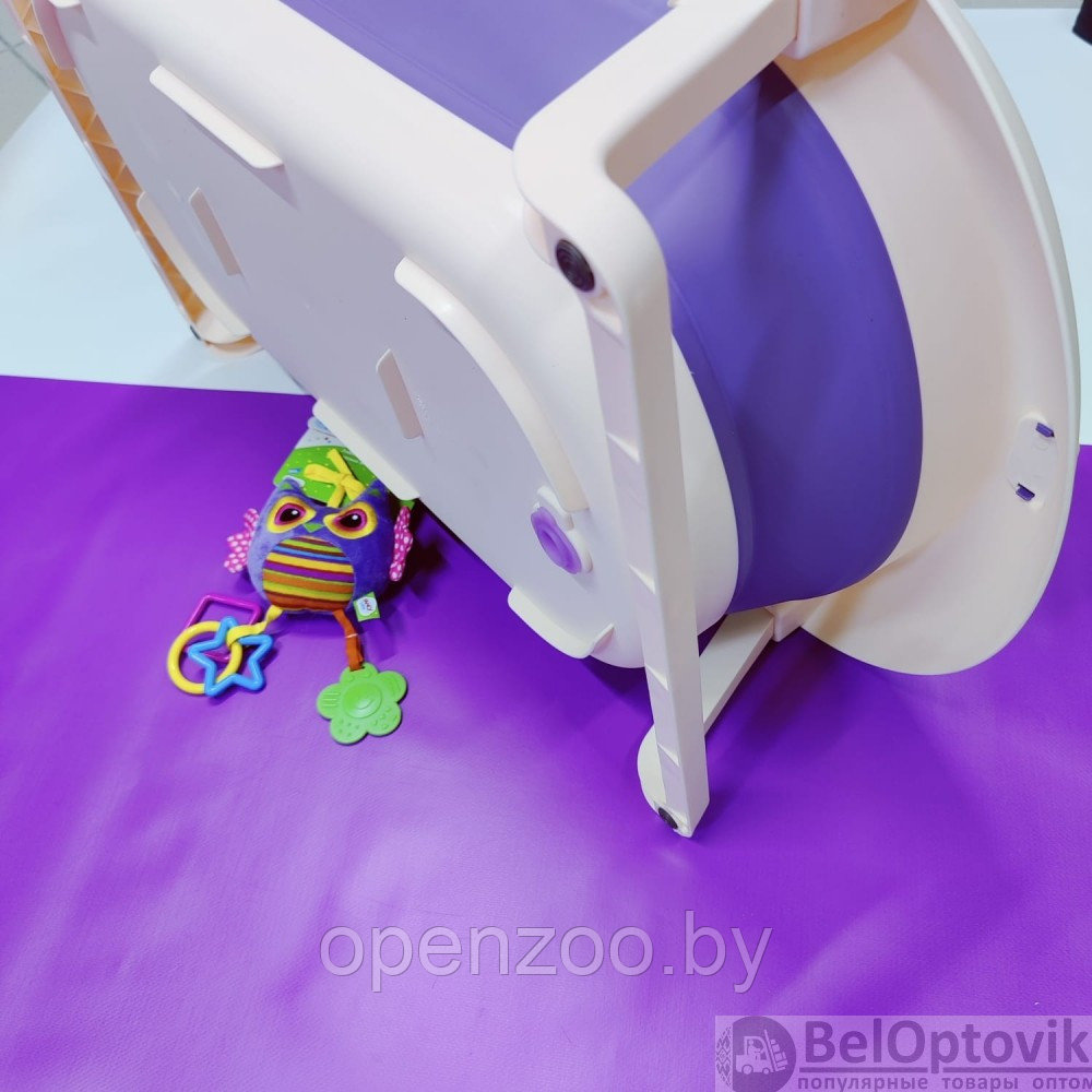Портативная детская складная ванночка для купания Baby swim (с рождения до 2 лет) Фиолетовая/розовая - фото 7 - id-p207593686