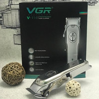 Профессиональная барберская машинка для стрижки волос VGR V-114, металлический корпус