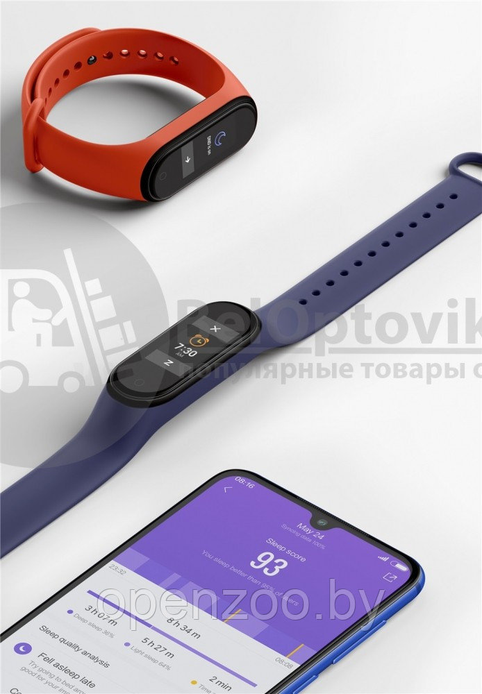 NEW Фитнес - браслет Mi Smart Band 4 Черный (в белом бумажном кейсе) - фото 2 - id-p207595490