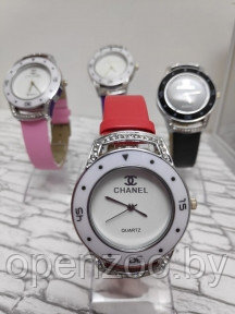 Часы наручные женские кварцевые Chanel Красный - фото 1 - id-p207595493