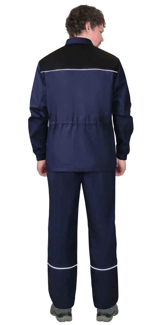 Костюм "СИРИУС-МАСТЕР" куртка длинная, брюки, синий с черным - фото 2 - id-p207602201