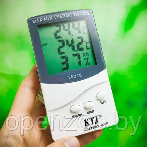 Термометр-гигрометр электронный Домашняя метеостанция с выносным датчиком на улицу ТА 318 - фото 1 - id-p207595495
