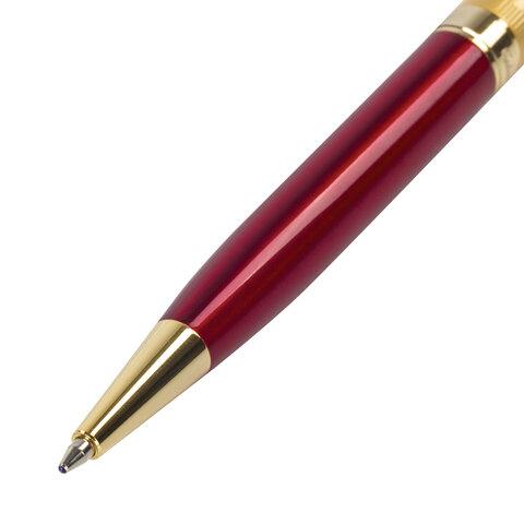 Ручка подарочная шариковая GALANT "Bremen", корпус бордовый с золотистым, золотистые детали, пишущий узел 0,7 - фото 7 - id-p207602146