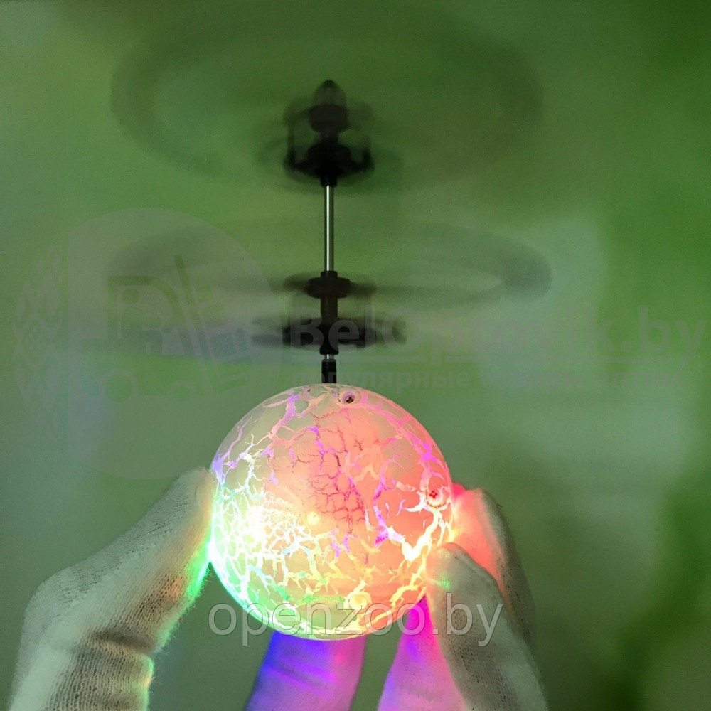 Летающая светодиодная игрушка Светящийся шар Flying Ball (с кабелем USB) JM-888 - фото 3 - id-p207594667