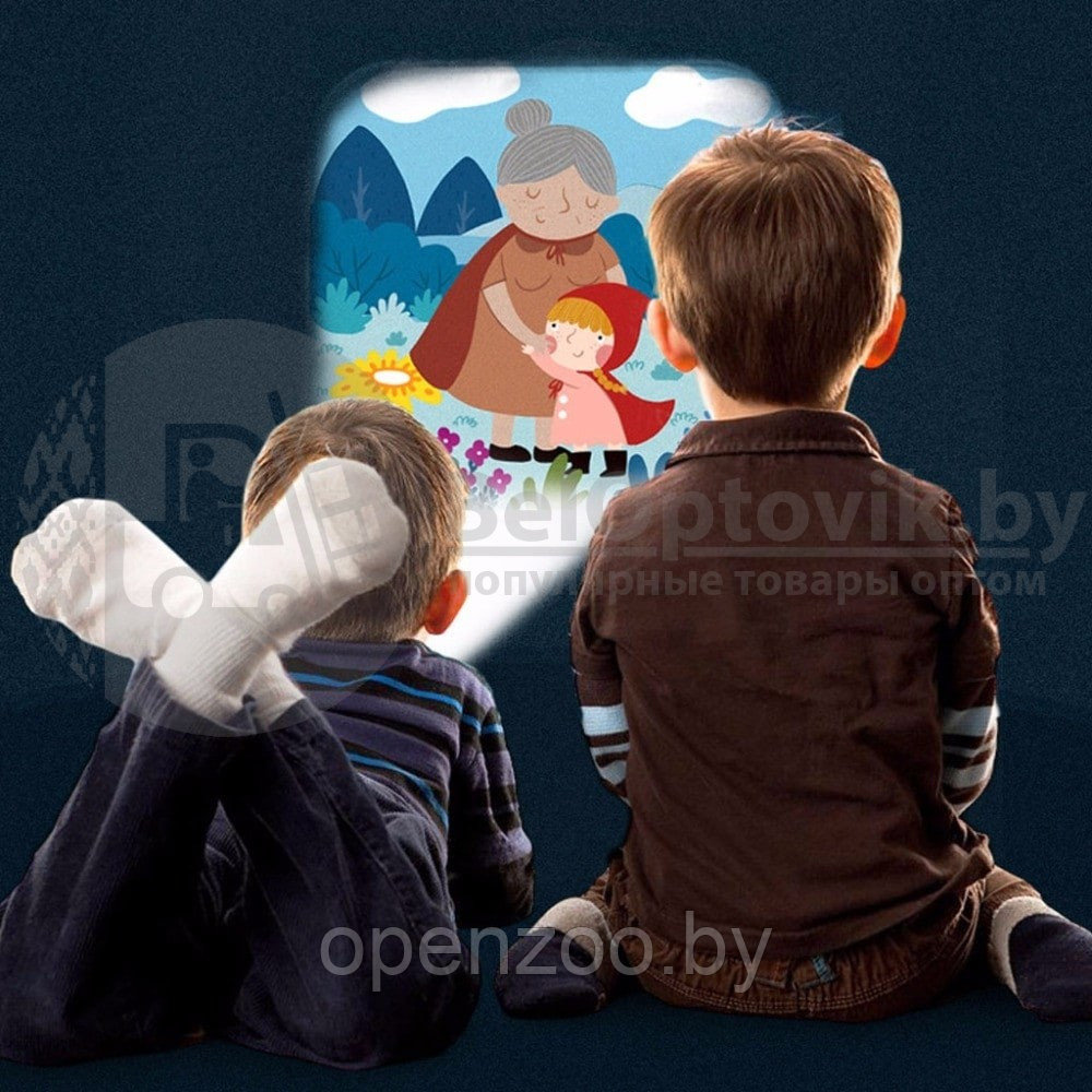 Детский проектор Kids Story Projector Q2 Белый с голубой ручкой - фото 8 - id-p207596134