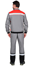 Костюм "СИРИУС 5120" куртка, брюки средне-серый с красным и СОП, фото 2