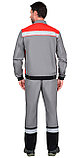 Костюм "СИРИУС 5120" куртка, брюки средне-серый с красным и СОП, фото 4