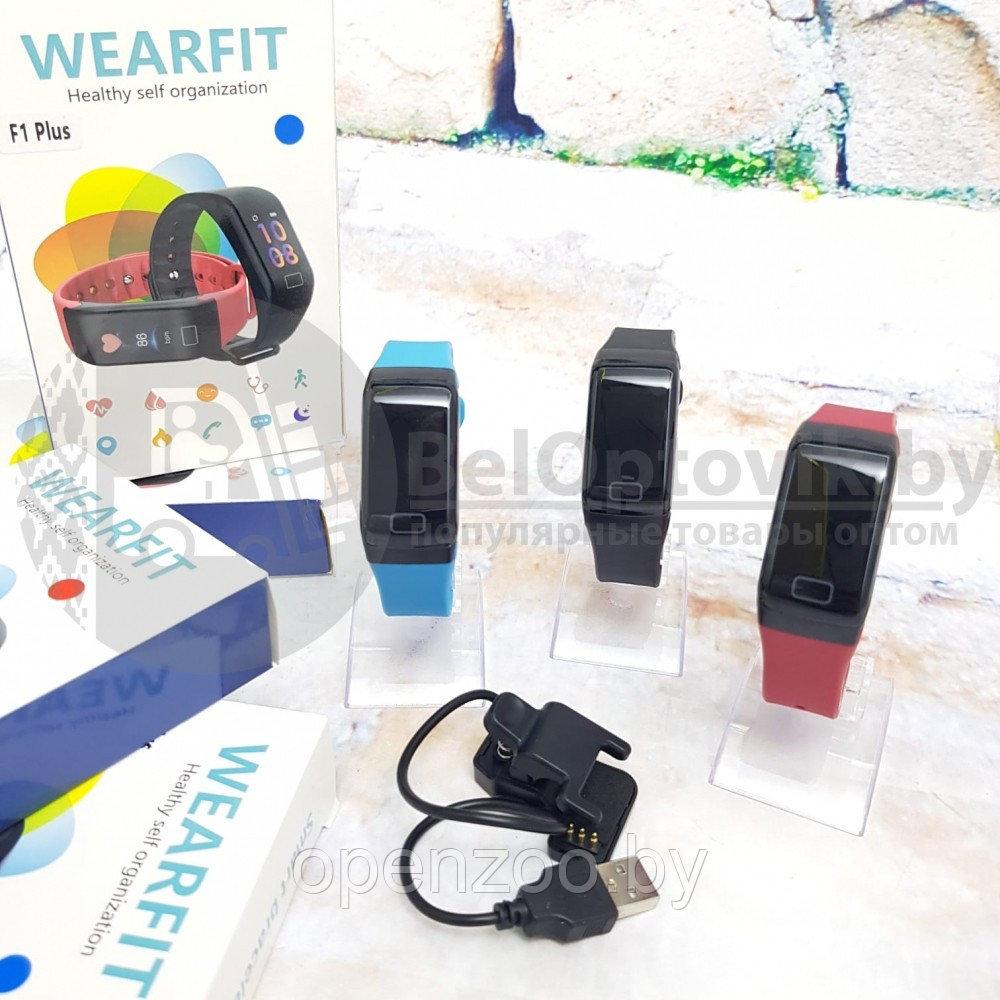 Фитнес-браслет WEARFIT F1 с функцией тонометра Красный - фото 9 - id-p207595517