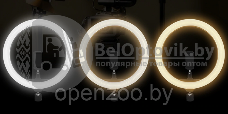 Кольцевая светодиодная лампа подсветка Nova M30 LED 180 d30 см ШТАТИВ - фото 5 - id-p207596137