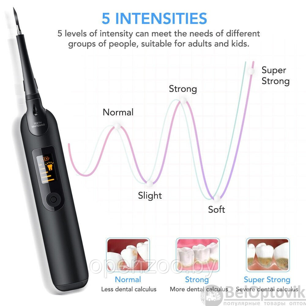Портативный ультразвуковой прибор для чистки зубного камня со сменными насадками Home-Use Dental Tools (3 - фото 9 - id-p207593733