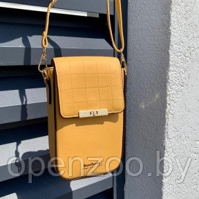Женская сумка клатч BAELLERRY Show You 8612 для телефона с ремешком Темно-лимонная - фото 1 - id-p182277696