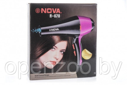 Фен для волос Nova N-670 2000W - фото 1 - id-p207596975