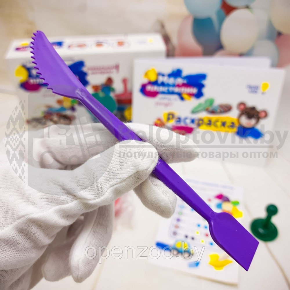 New Набор для творчества Genio Kids Мел - пластилин. Лепи и рисуй с раскраской - фото 3 - id-p207594111