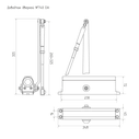 Доводчик дверной с задержкой закрывания 740DA от 60 до 110 кг, фото 2