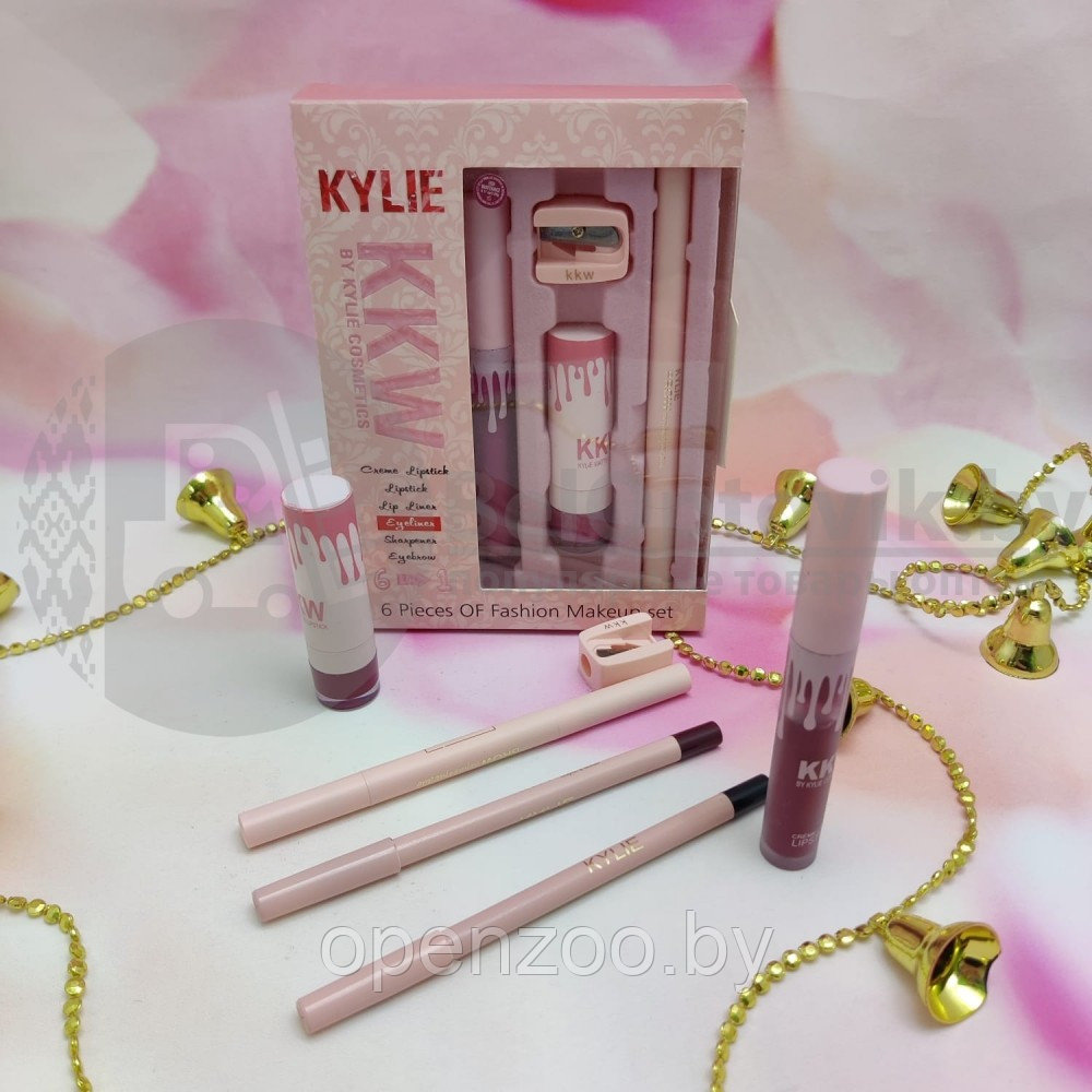 Набор косметики для макияжа KYLIE (Кайли) KKW 6 in1 с точилкой KIM - фото 4 - id-p207596182