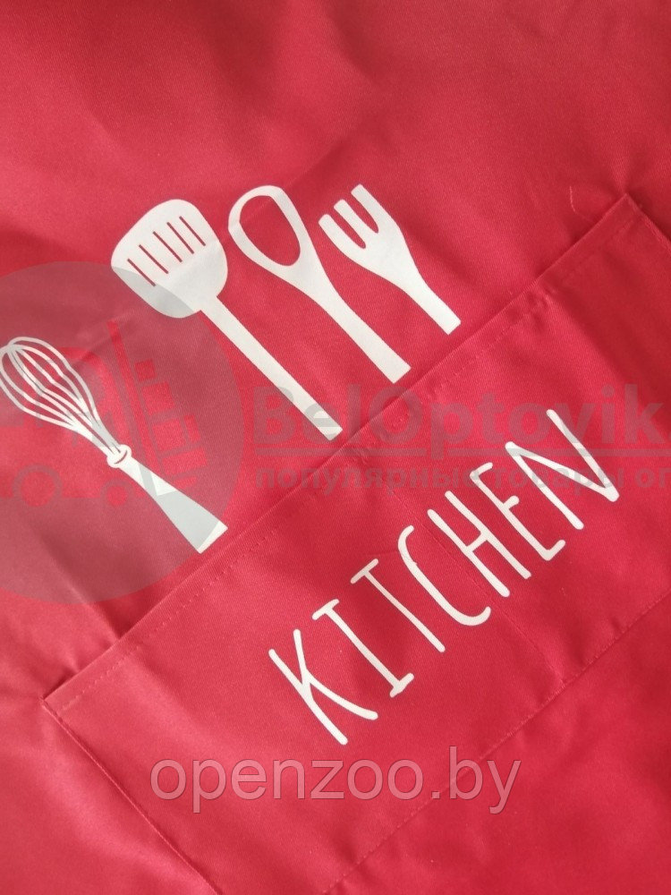 Фартук кухонный Kitchen 100 п/э Красный - фото 3 - id-p207595580