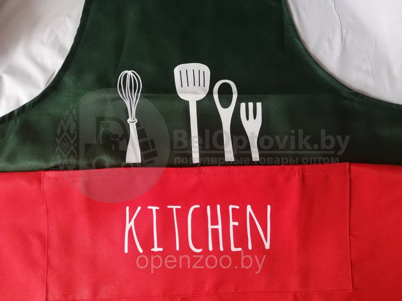 Фартук кухонный Kitchen 100 п/э Красный - фото 6 - id-p207595580