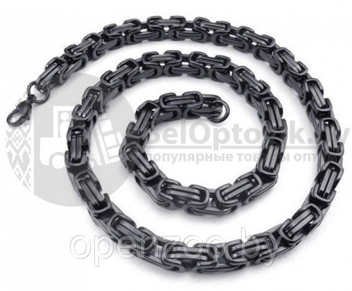 Цепь Steel Rage 35 грамм (средняя), браслет 2 металла (серебро / золото) - фото 5 - id-p207597027
