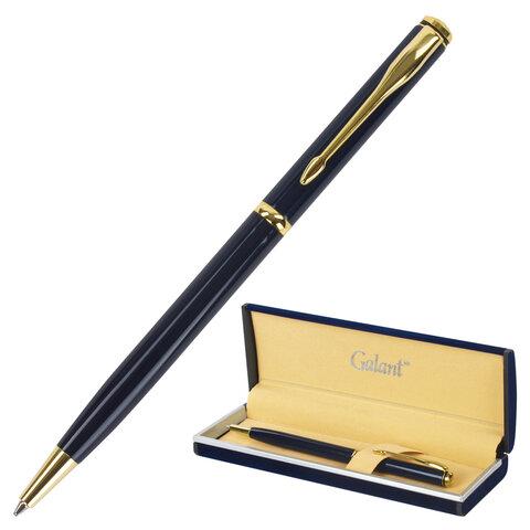 Ручка подарочная шариковая GALANT "Arrow Gold Blue", корпус темно-синий, золотистые детали, пишущий узел 0,7 м