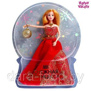 Кукла-модель шарнирная «Снежная принцесса Ксения», с аксессуаром, красное платье / 1 шт.