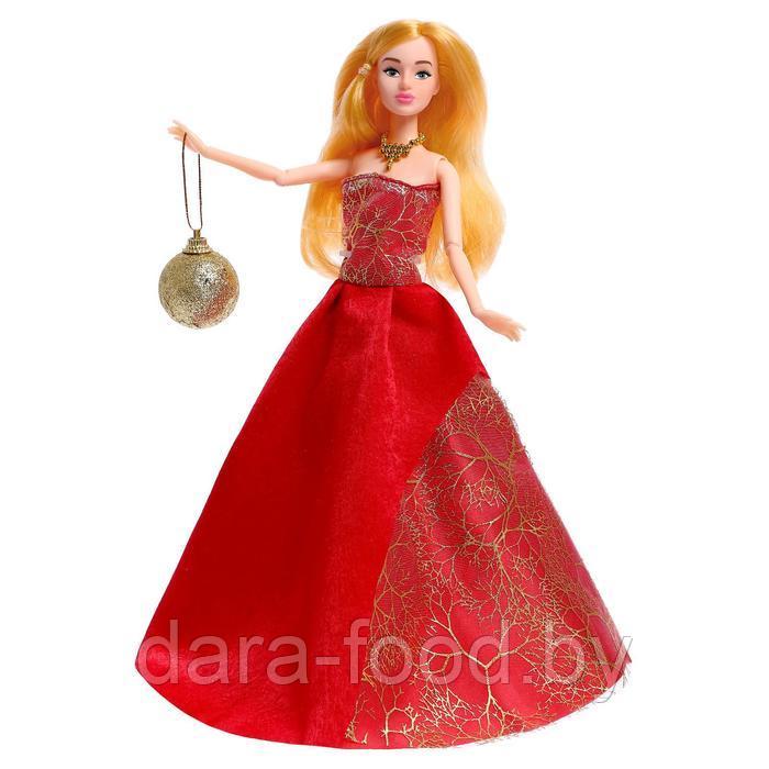 Кукла-модель шарнирная «Снежная принцесса Ксения», с аксессуаром, красное платье / 1 шт. - фото 2 - id-p207607347