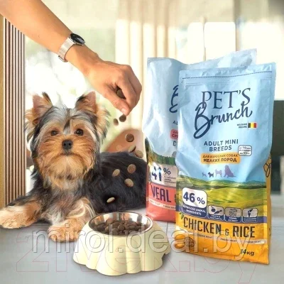 Сухой корм для собак Pet's Brunch Adult Mini Breeds с курицей - фото 2 - id-p207617246