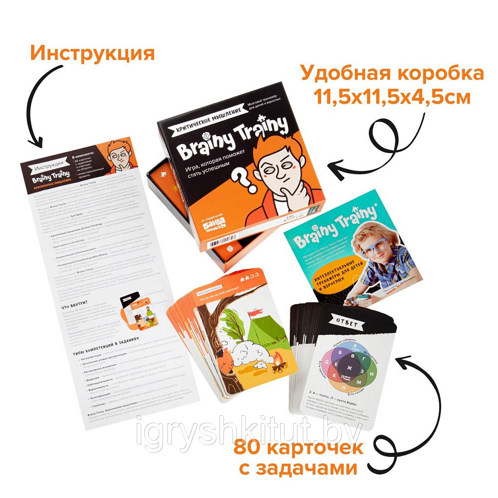 Игра-головоломка Brainy Trainy Критическое мышление - фото 2 - id-p207620500