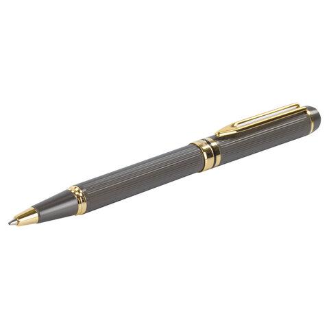 Ручка подарочная шариковая GALANT "Dark Chrome", корпус матовый хром, золотистые детали, пишущий узел 0,7 мм - фото 5 - id-p207620046